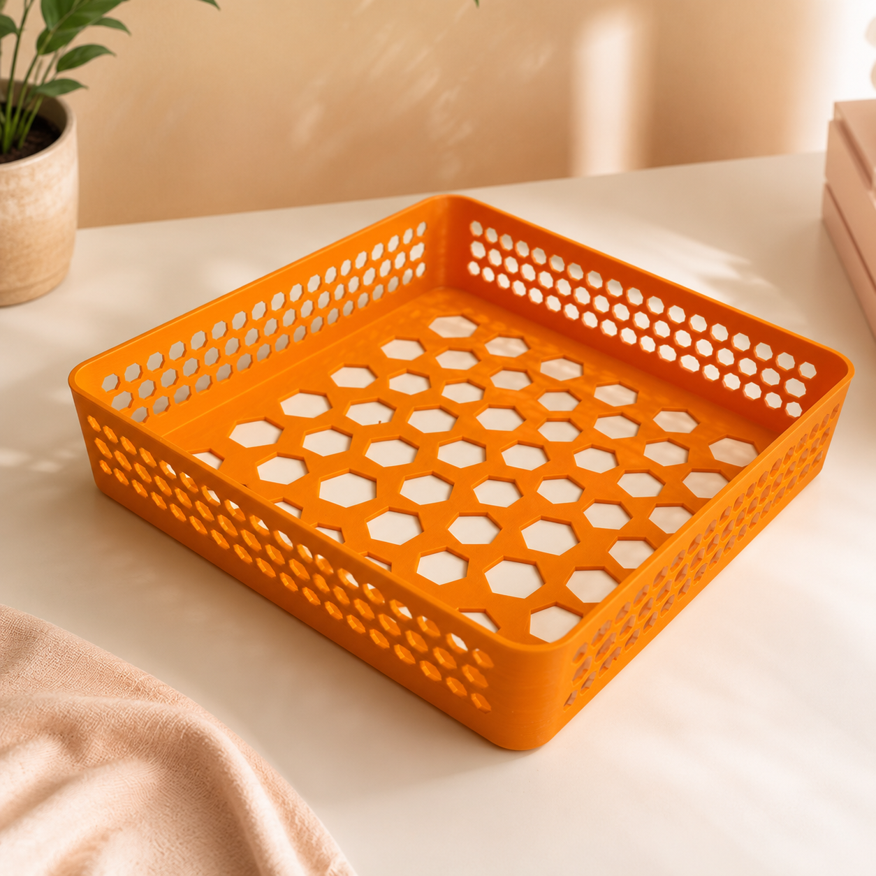 Bandeja Organizadora 3D Multiuso – Design Colmeia Moderno