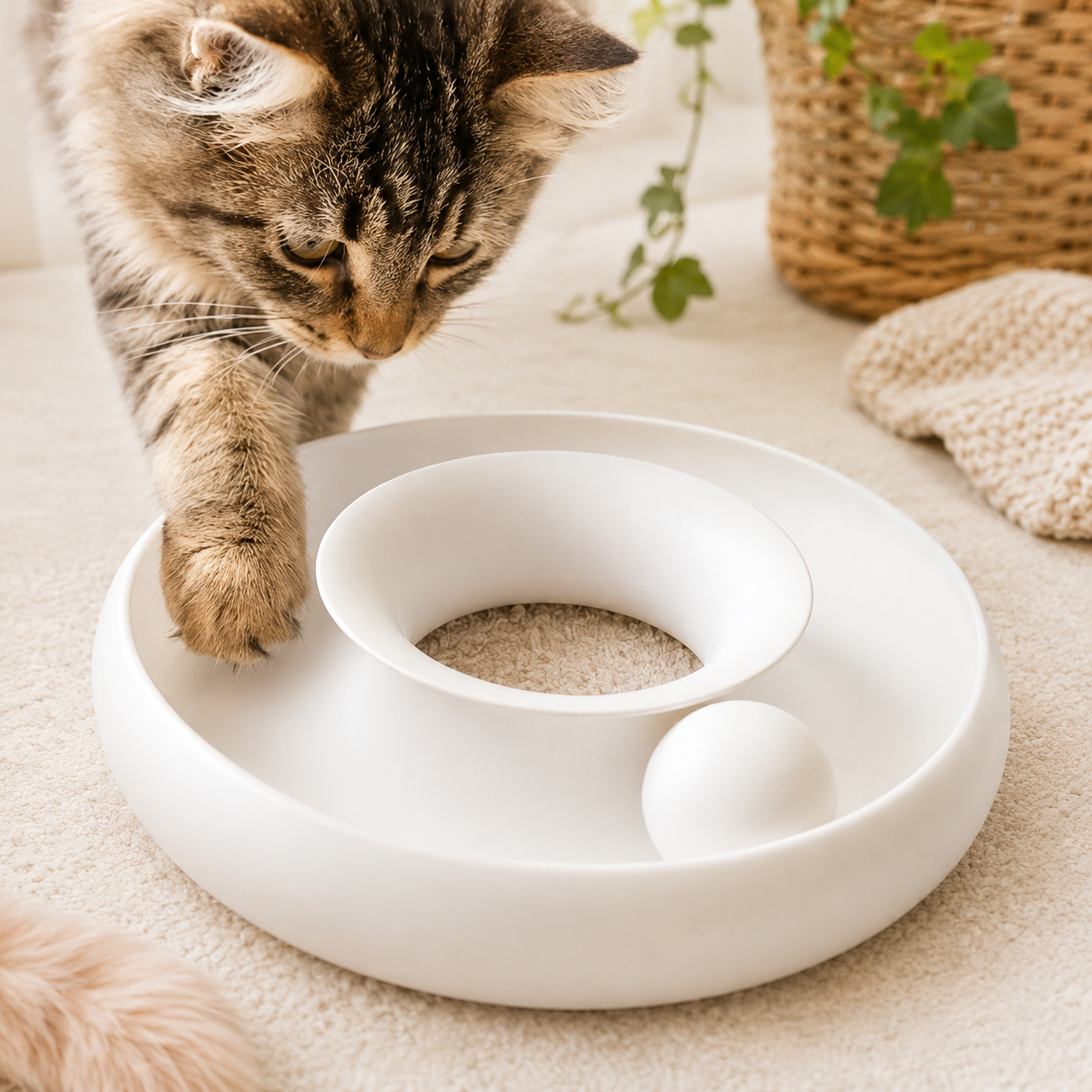 Brinquedo Interativo para Gatos com Bolinha – Circuito de Estímulo e Diversão Pet
