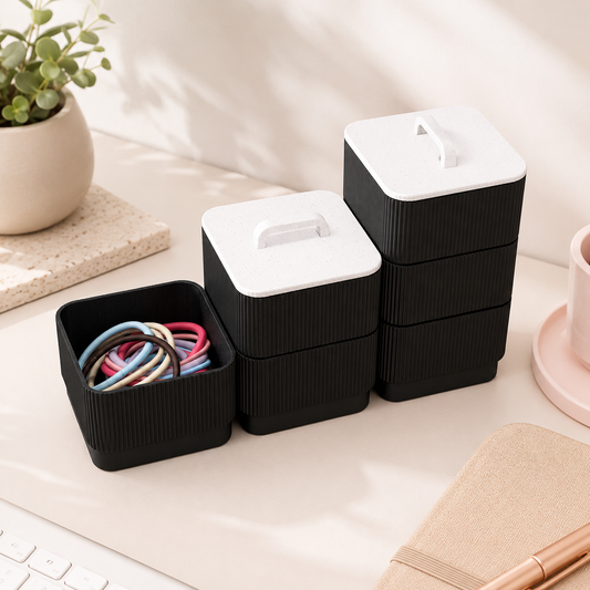 Kit Caixas Organizadoras Empilháveis 3D – Porta Acessórios e Miudezas