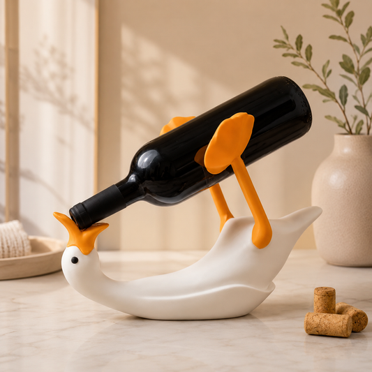 Suporte para Garrafa de Vinho Decorativo – Porta-Garrafa Criativo em Formato de Pássaro