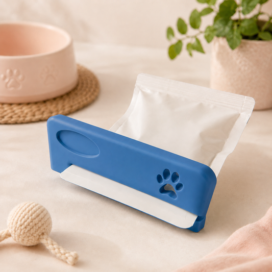 Espremedor de Sachê Pet com Trava – Acessório para Ração Úmida de Cães e Gatos
