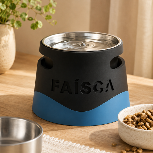 Suporte Elevado Personalizado para Tigela Pet – Com Nome para Cães e Gatos