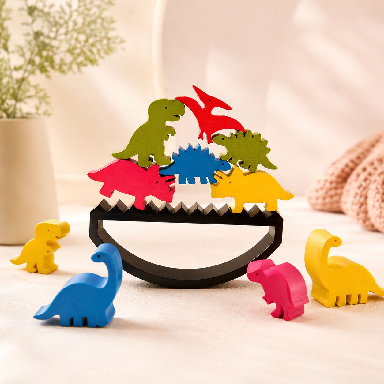Jogo de Equilíbrio Dinossauros 3D – Brinquedo Educativo de Coordenação e Diversão