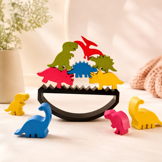 Jogo de Equilíbrio Dinossauros 3D – Brinquedo Educativo de Coordenação e Diversão