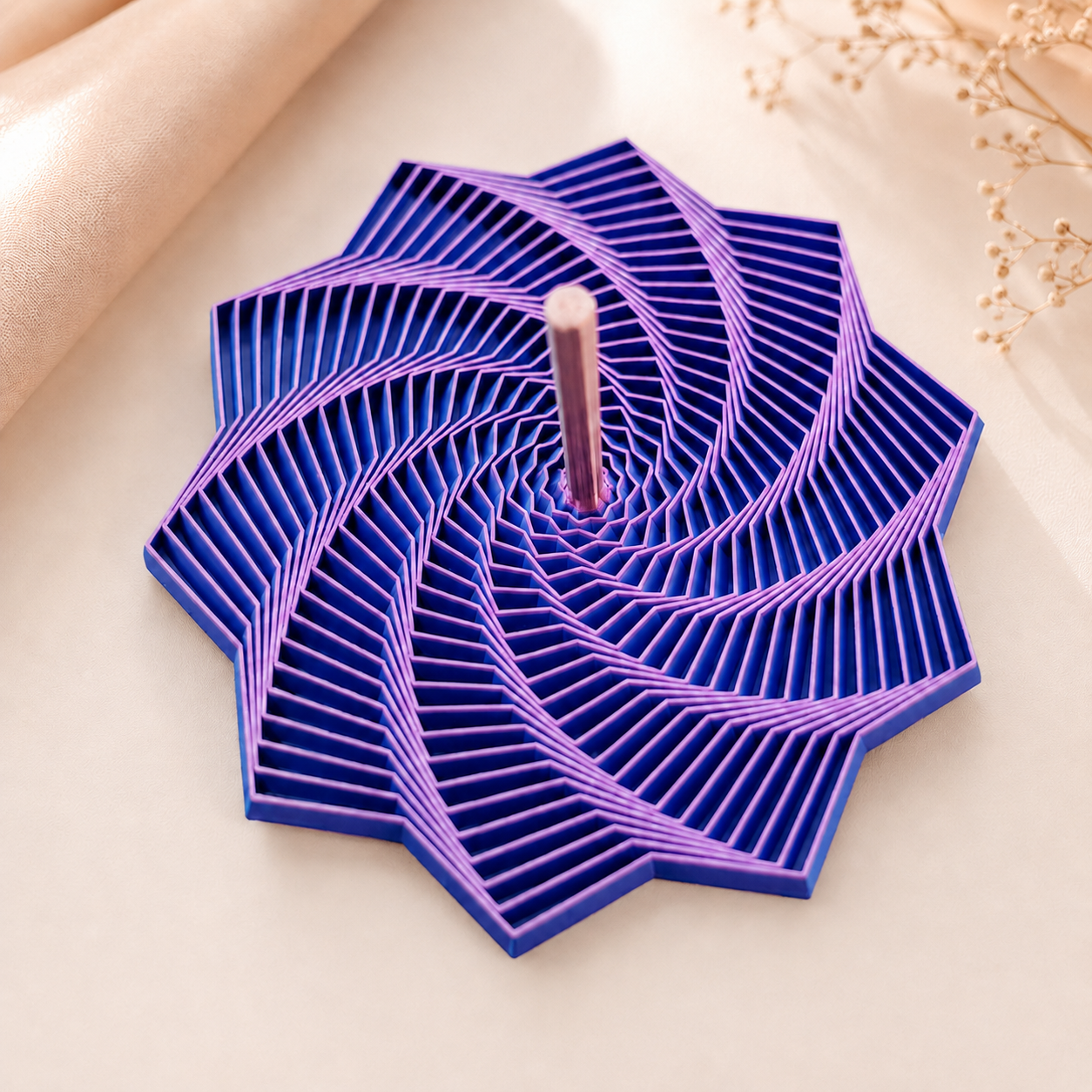 Estrela Sensorial Giratória 3D – Brinquedo Relaxante com Efeito Visual