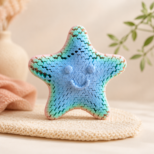 Estrela Flexível 3D Sensorial – Brinquedo Articulado Fofo e Relaxante