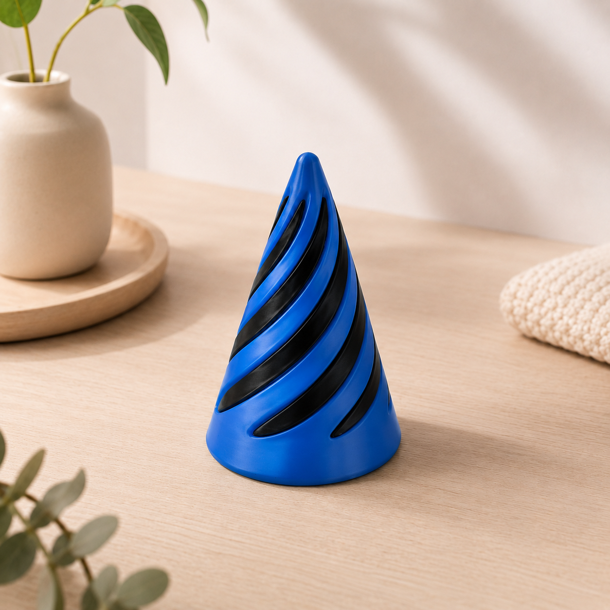 Cone Espiral Fidget 3D – Brinquedo Sensorial Giratório Antiestresse